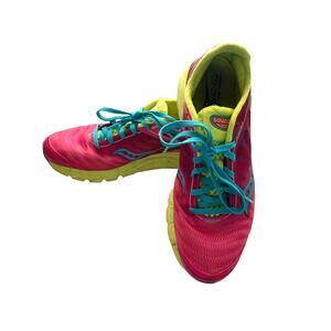 Saucony pink blue yellow running shoes arch support comfortable Size 11